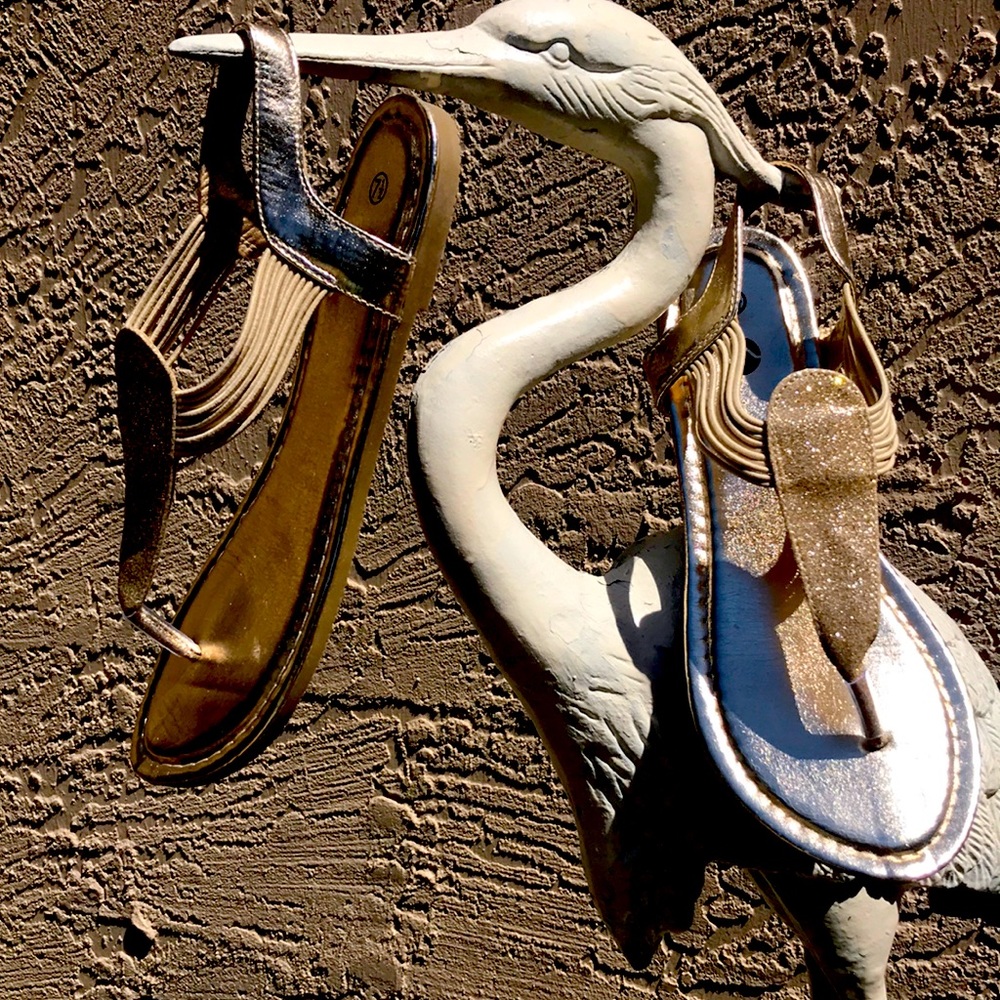 “All that Glitters” Gold Sandals